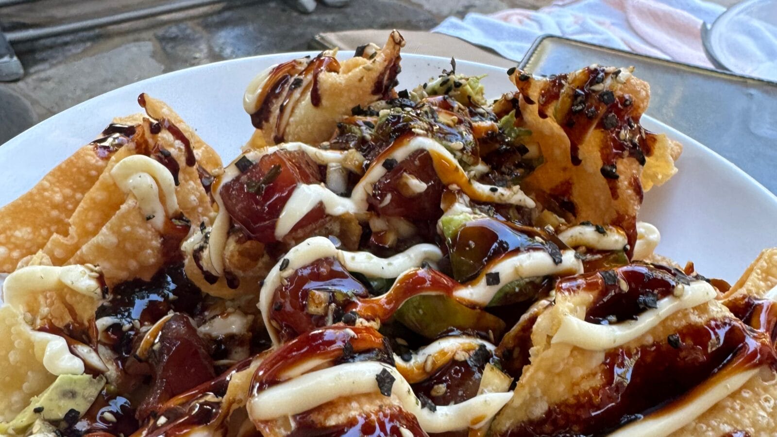 Ahi Tuna Poke Nachos at Aulani