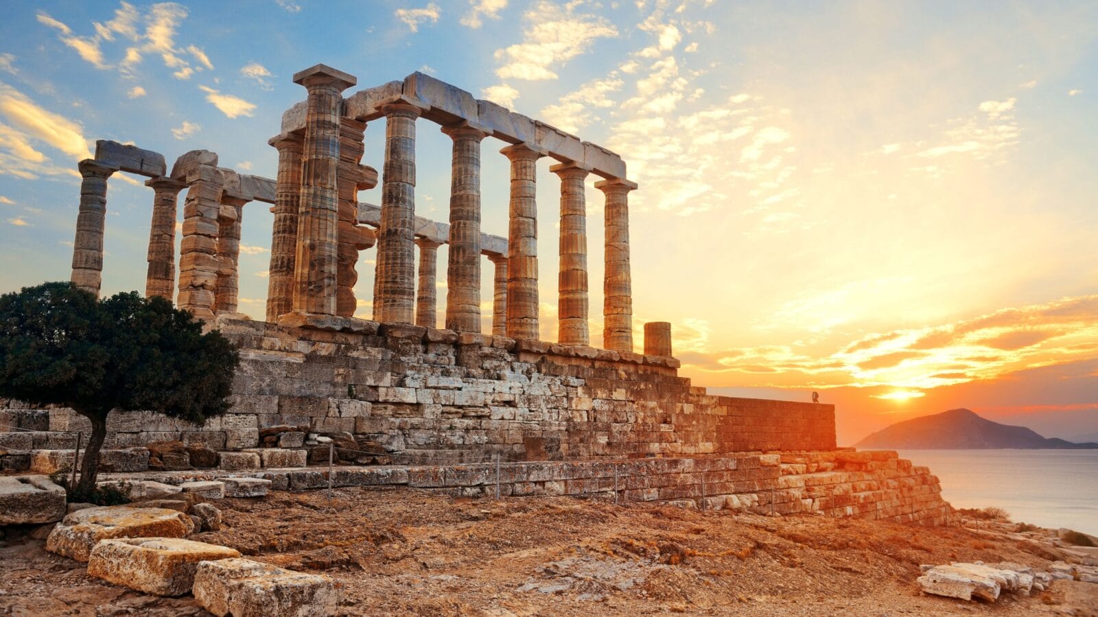 Temple of Poseidon in Athens, Greece.
