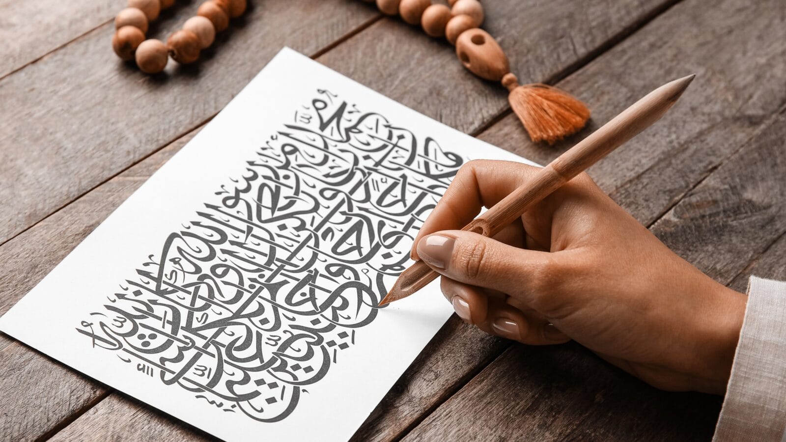 Person writing.