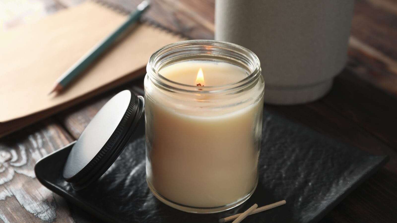 A candle burning