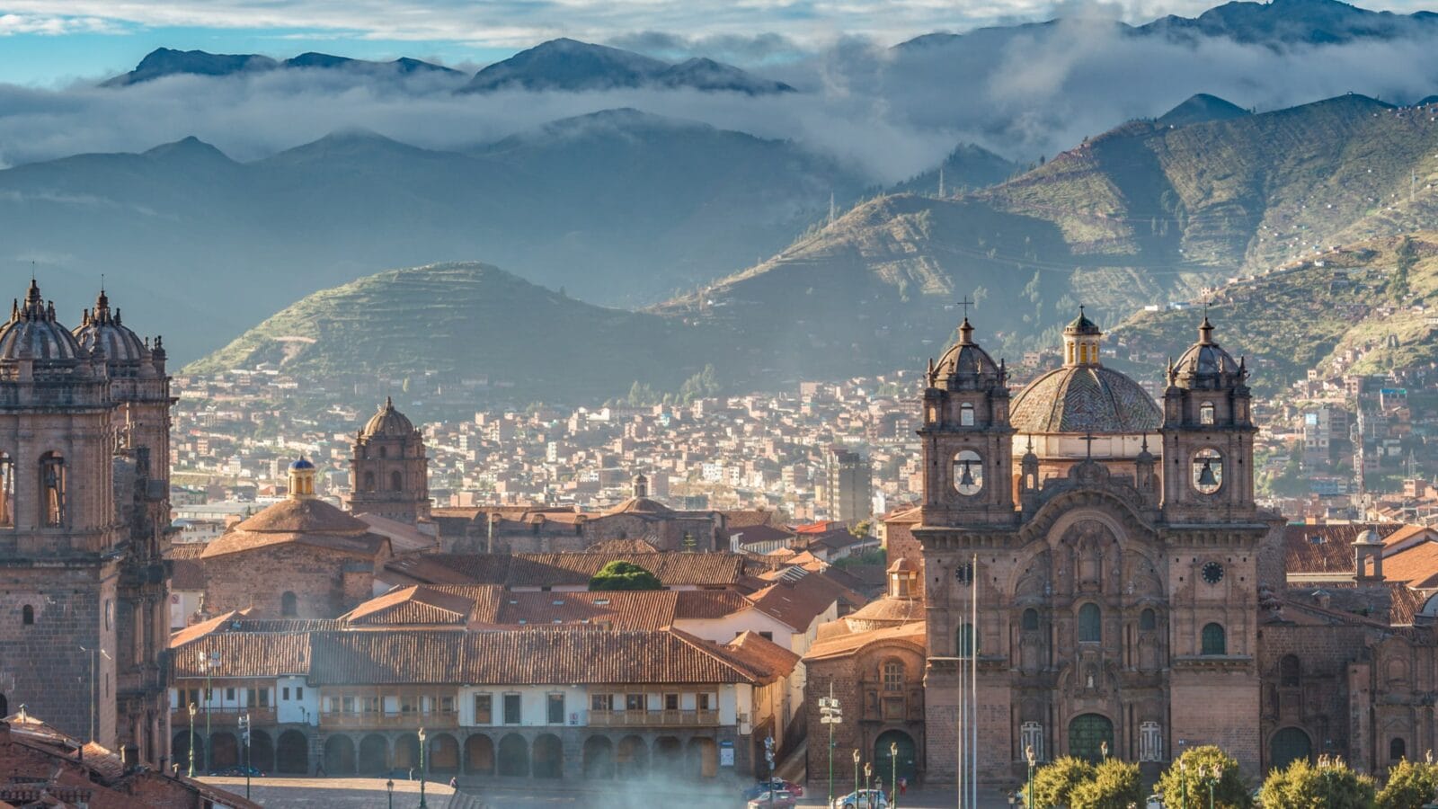 Plaza de armas in Cusco, Peru.