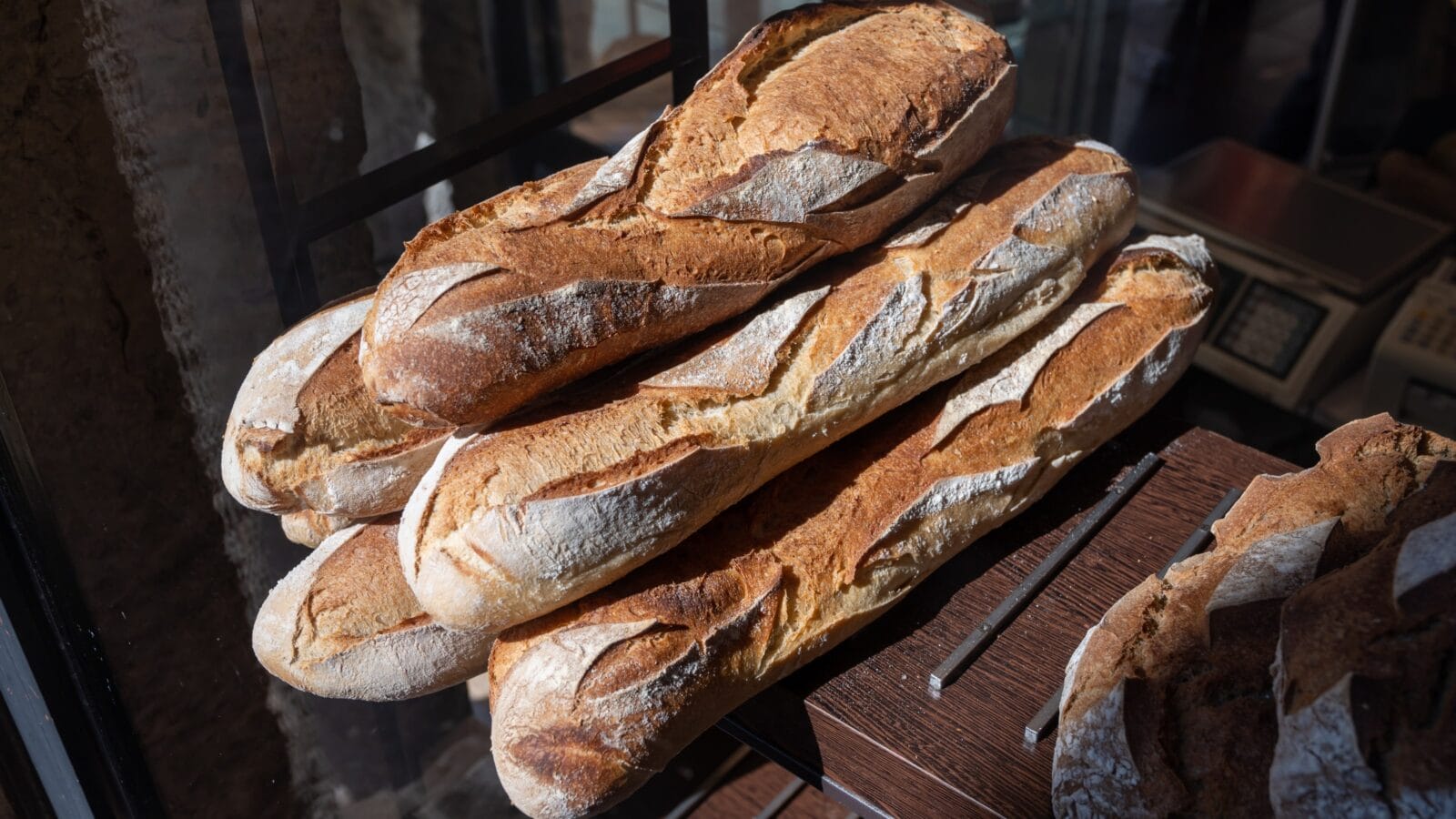 Baguettes in Lyon, France.
