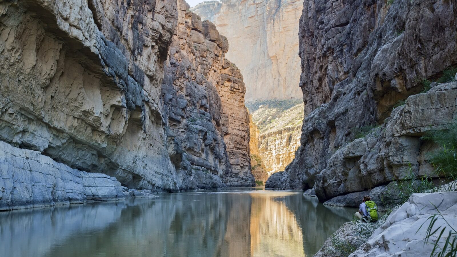 Rio Grande River in Santa Elena Canyon in Big Bend National Park.