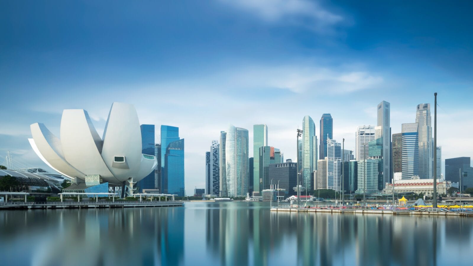 Skyline of Singapore.