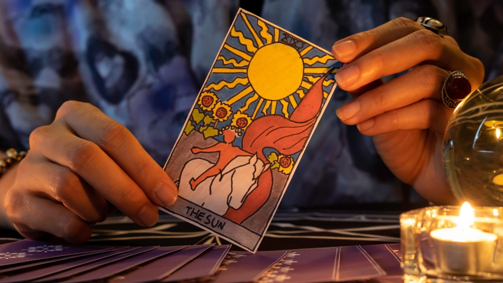 Fortune teller with Tarot cards