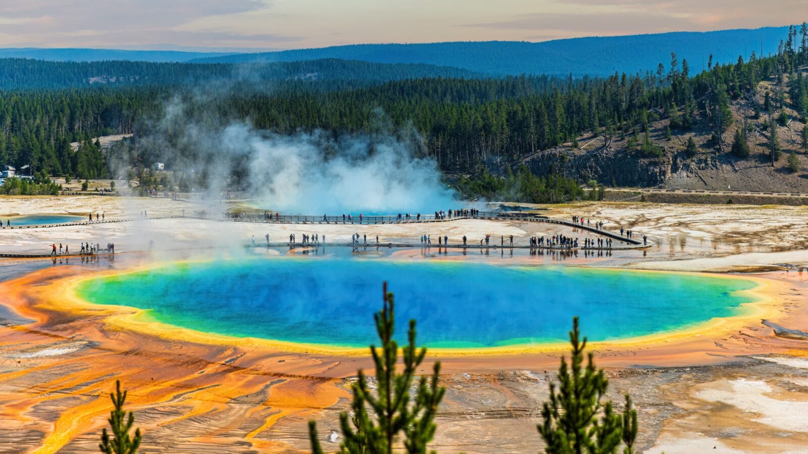 Grand Prismatic Spring in Yellowstone National Park.