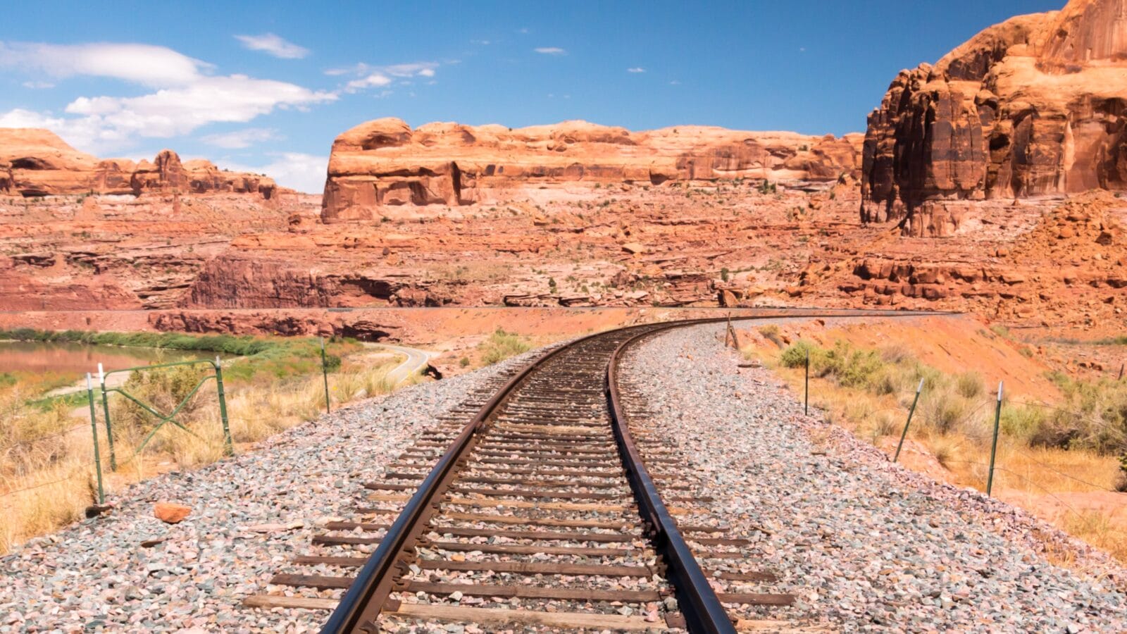 Railroad tracks in Moab.
