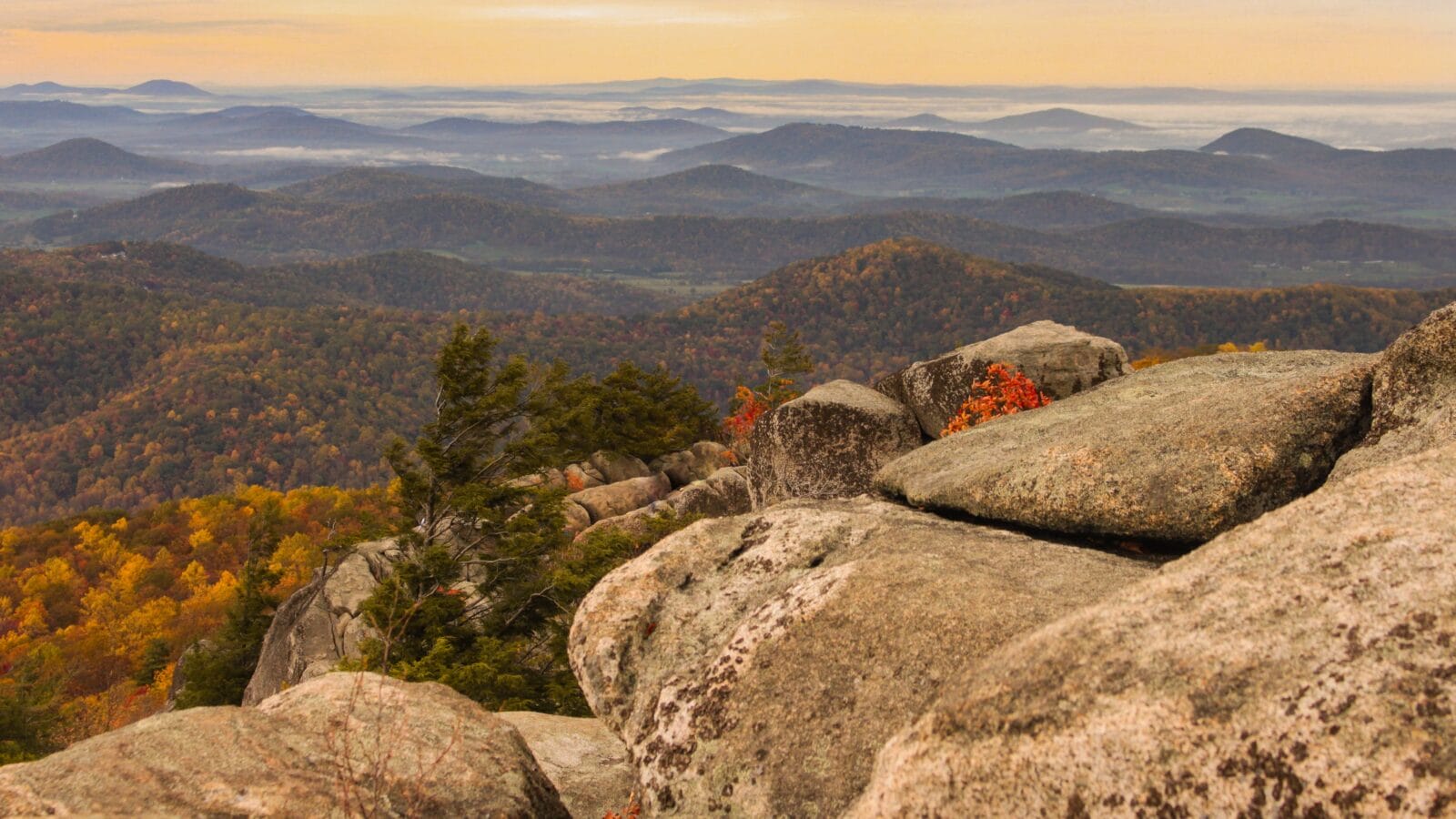 Old rag mountain in Shenandoah National Park