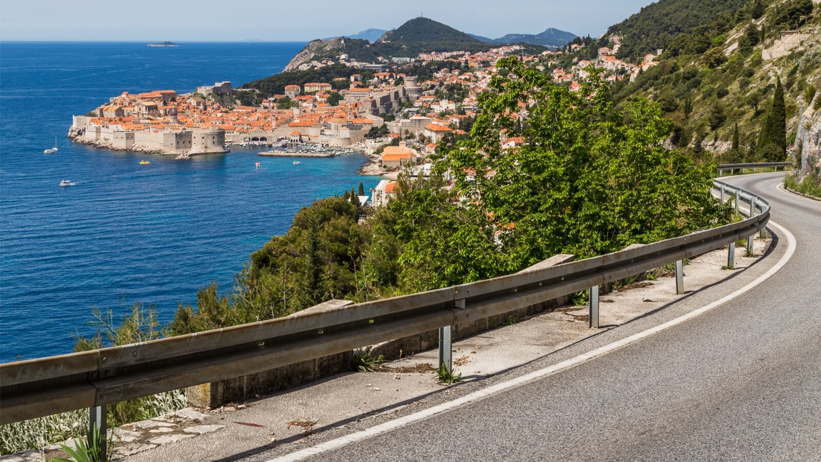 Road to Dubrovnik in Croatia