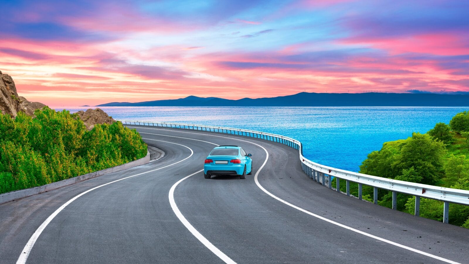 Scenic road in the Mediterranean