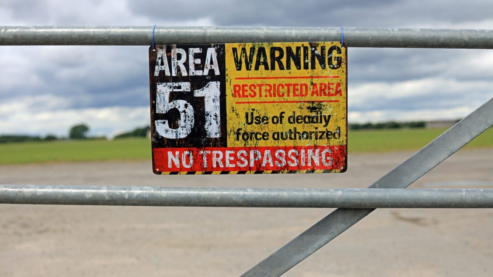 Vintage Area 51 Warning Sign