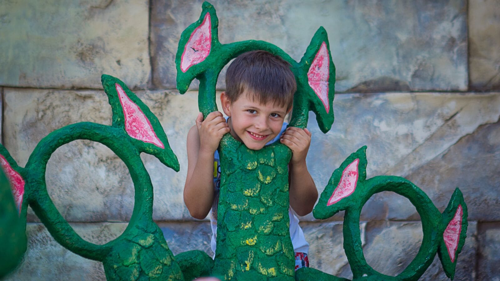 A child posing for a photo.
