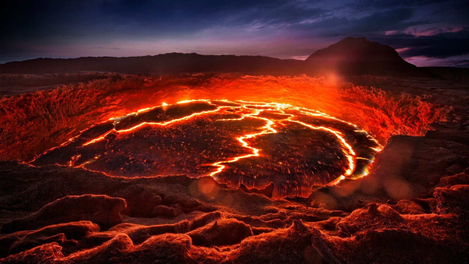 Lava lake in the Erta Ale volcano, Ethiopia.