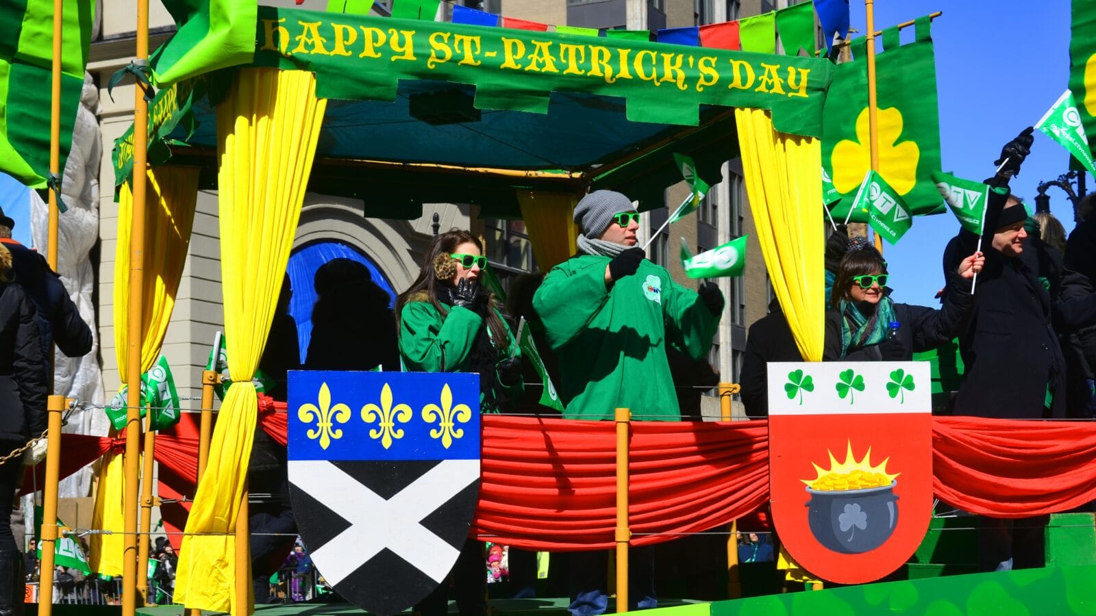 Saint Patrick day parade in Montreal Canada.