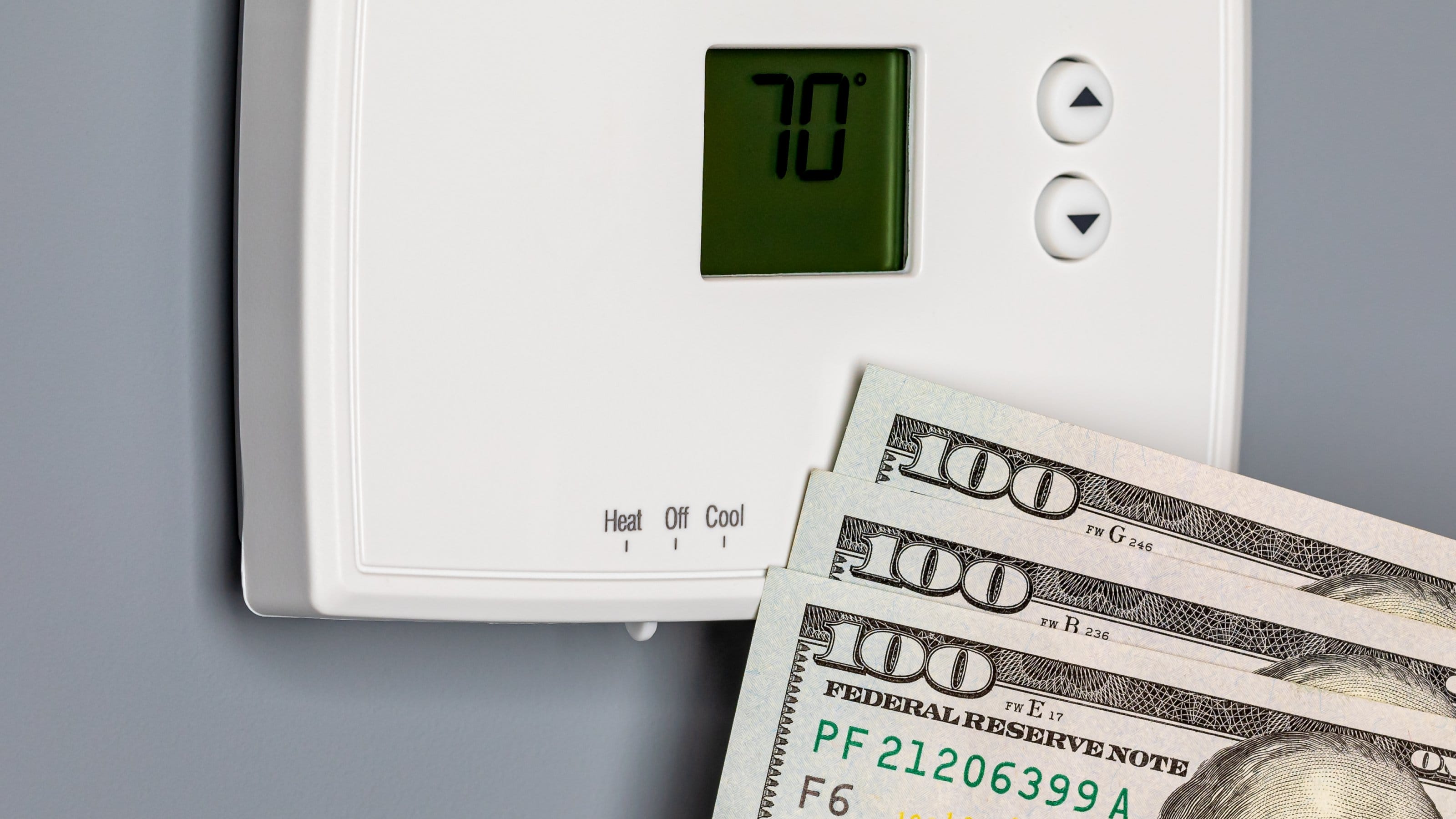 Thermostat for home furnace and air conditioner.