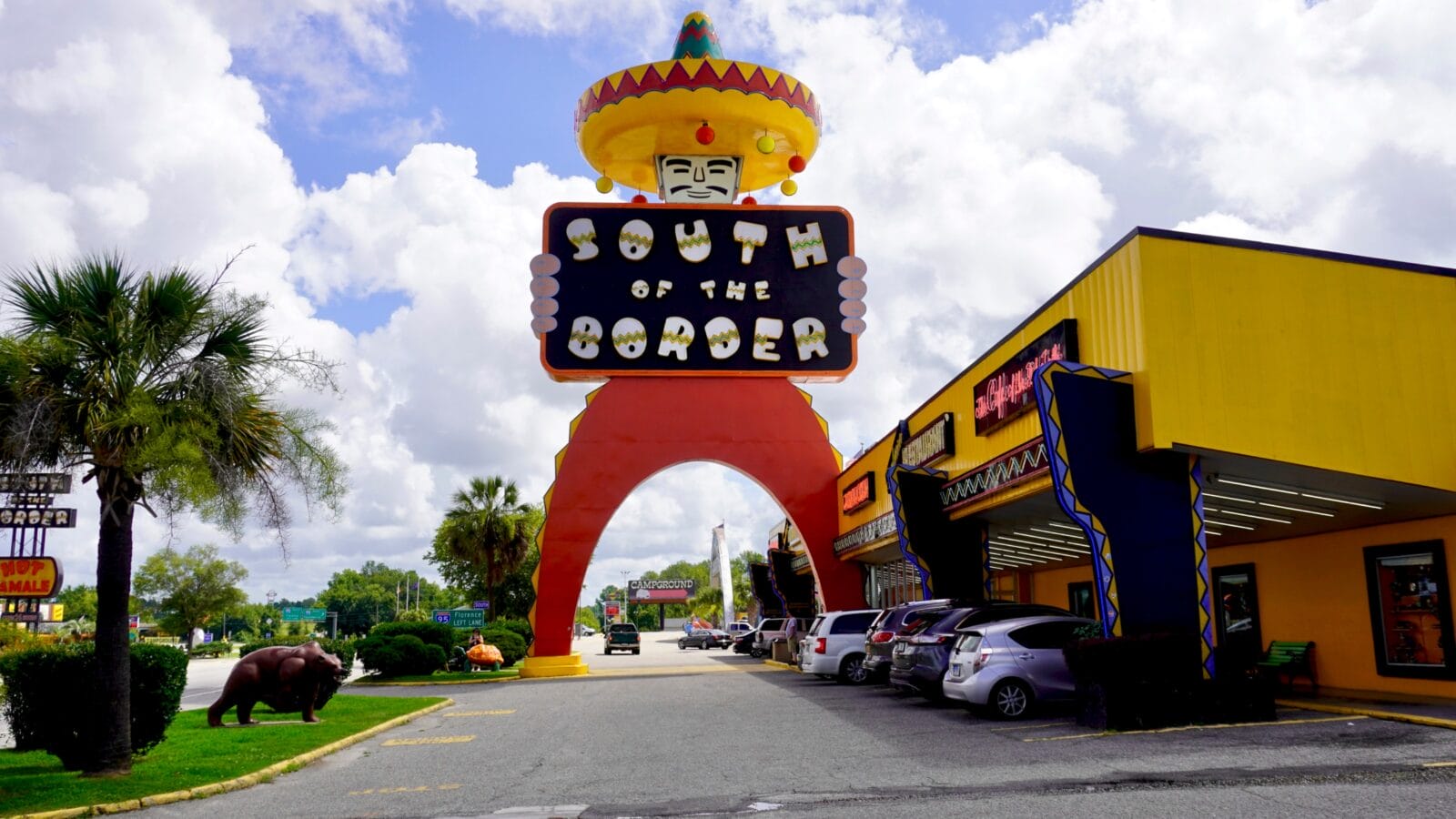 South of the border between North Carolina and South Carolina.