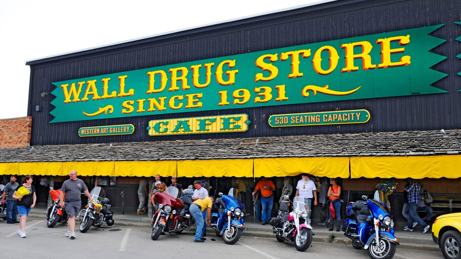 Wall Drug Store located in Wall, South Dakota near the Badlands and Mount Rushmore.