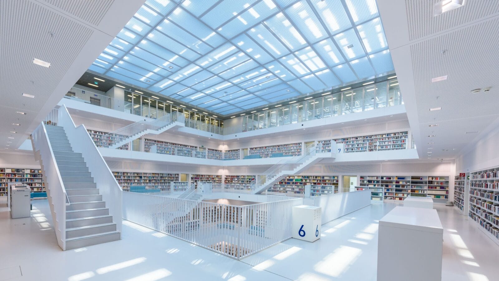 Stuttgart Library has a modern architecture