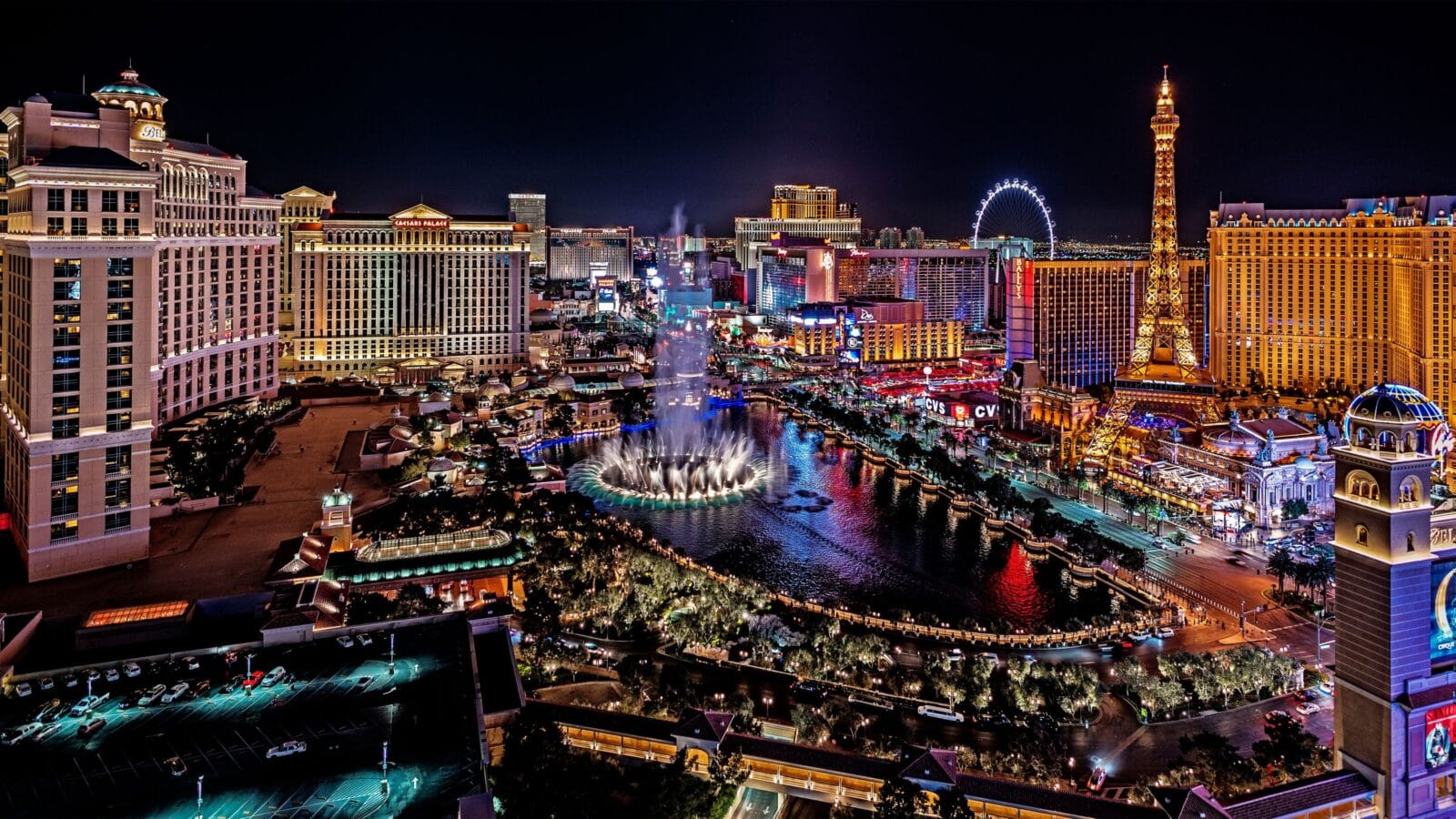 Las Vegas Nevada 2018 02 07 panoramic view of the Las Vegas Strip