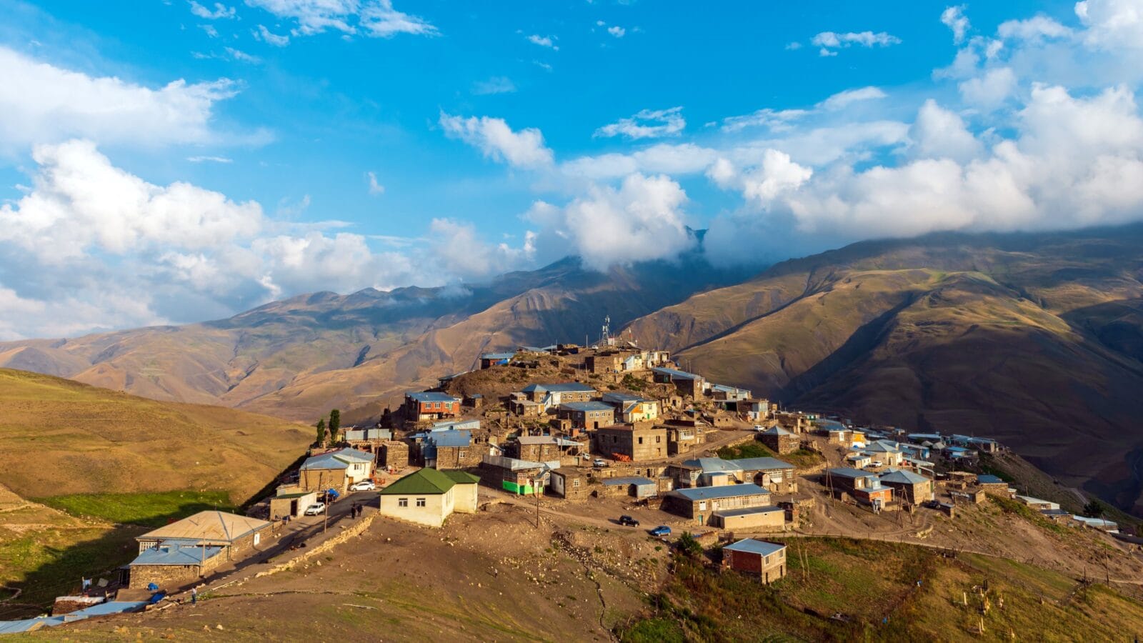 Ancient alpine village Khinalig in Azerbaijan