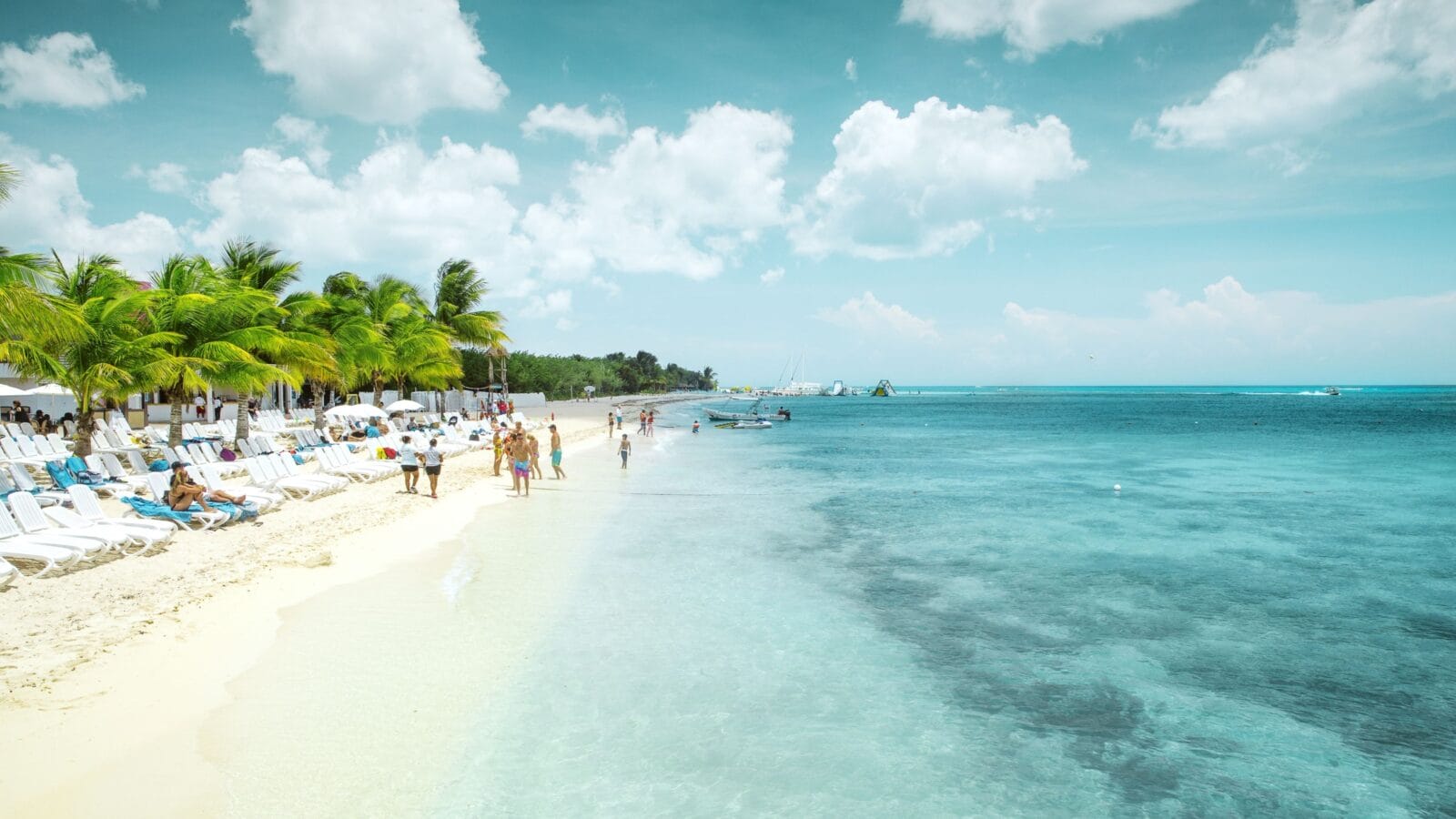 Beautiful sandy beach on Cozumel island, Mexico