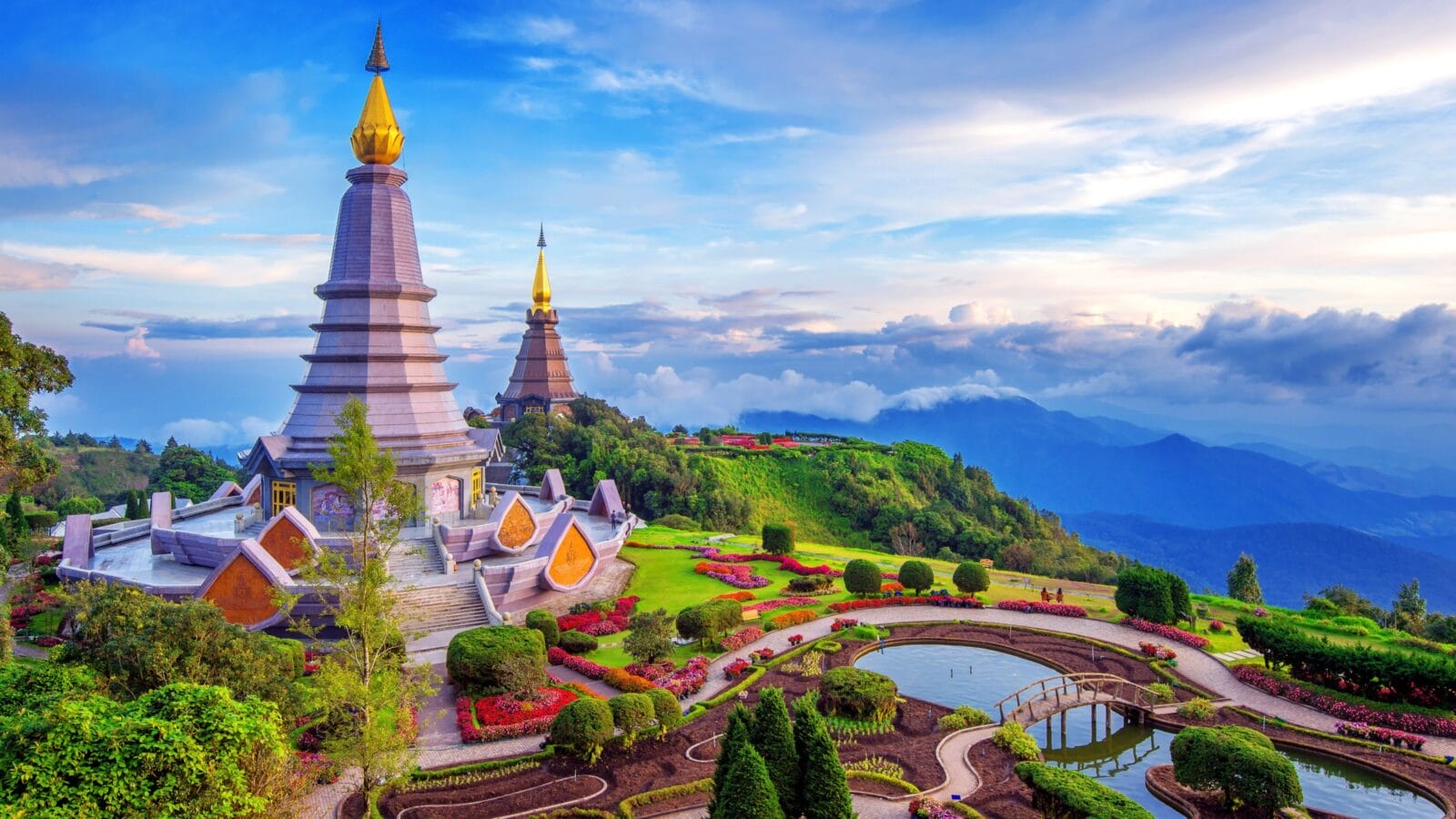 Landmark pagoda in doi Inthanon national park at Chiang mai, Thailand