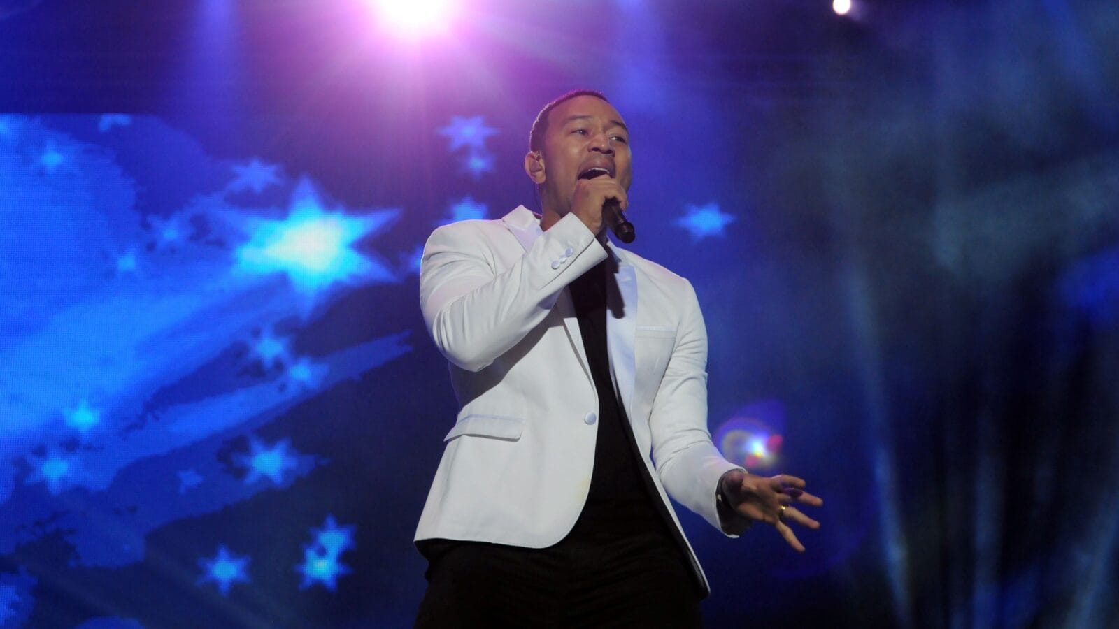 Singer John Legend, during his show at Rock in Rio 2015 in the city of Rio de Janeiro, Brazil