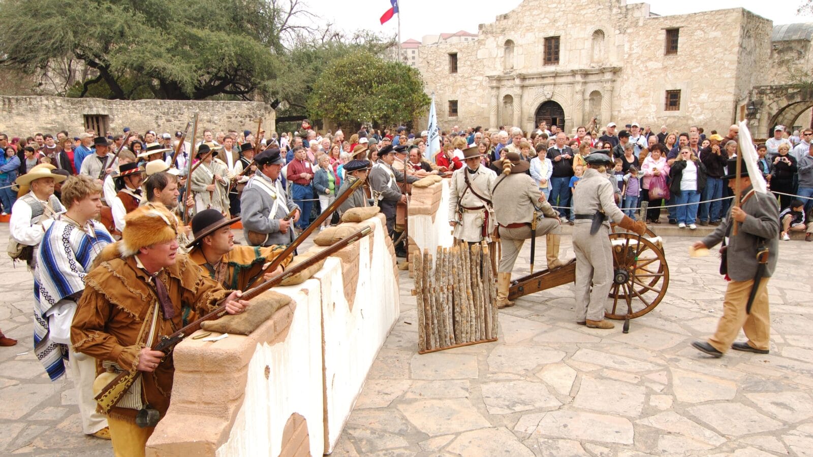 Historical reenactment of the Battle of the Alamo