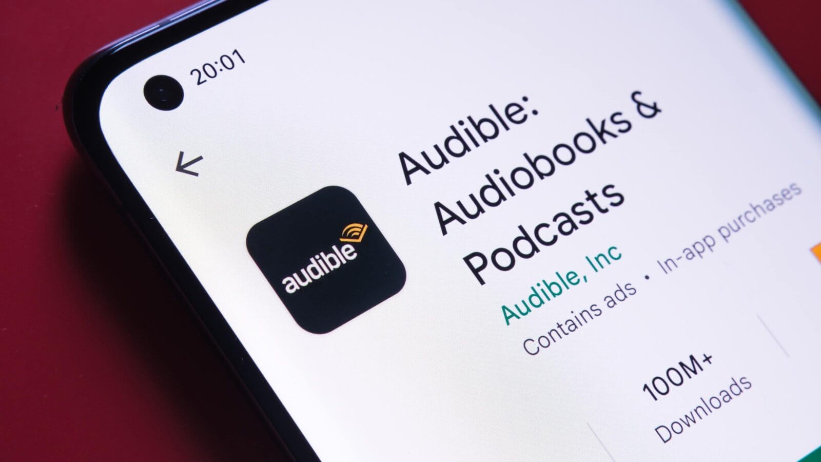 audible app seen in Google Play Store