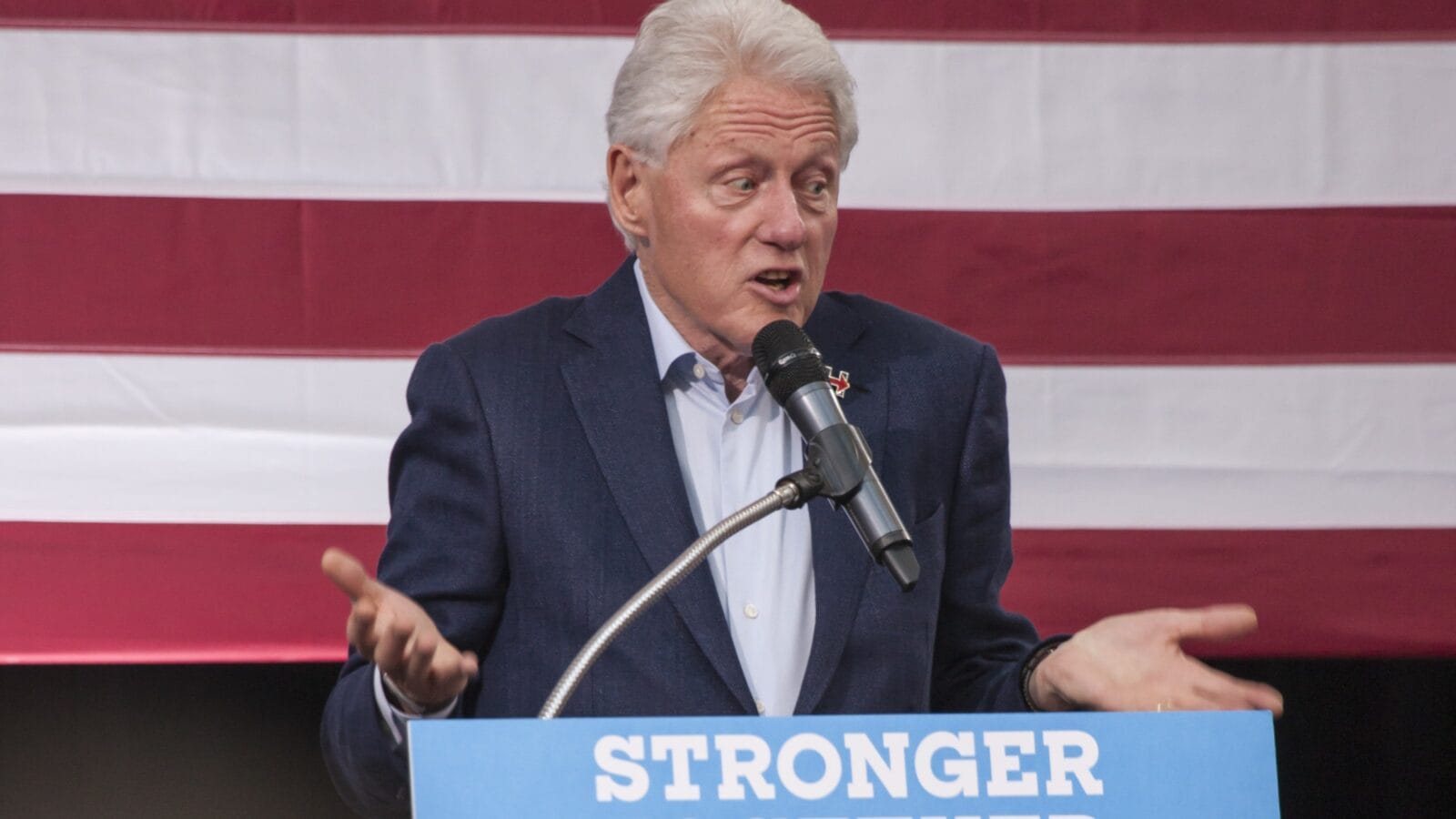 President Bill Clinton holds campaign