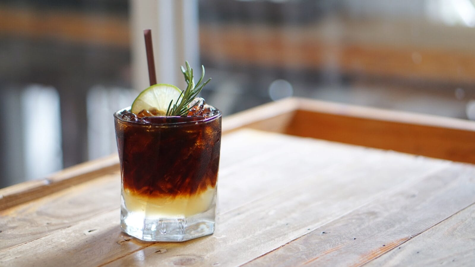 Iced coffee with lemon