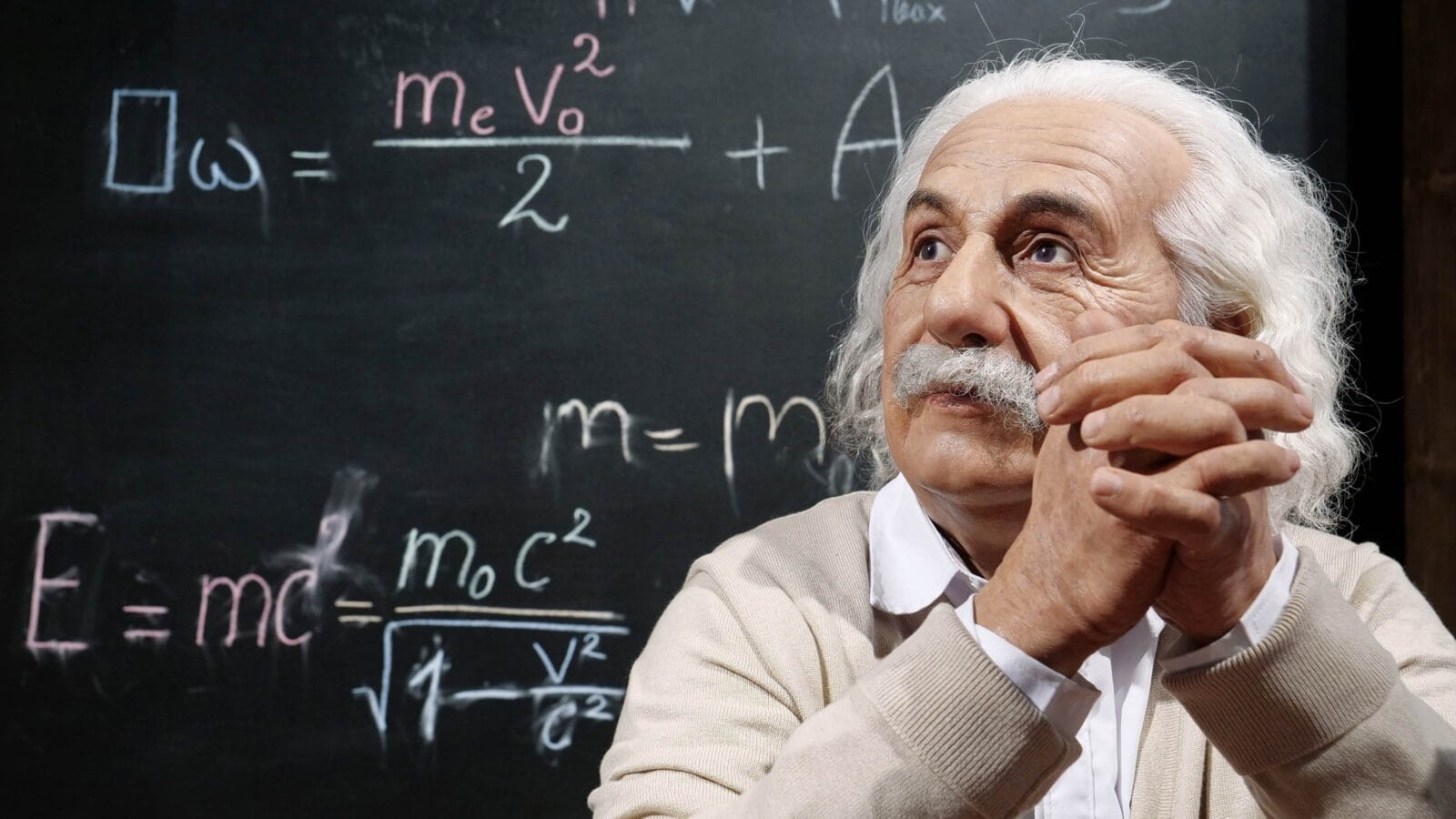 Wax figure of world-famous scientist, theoretical physicist, Nobel laureate, creator of theory of relativity Albert Einstein