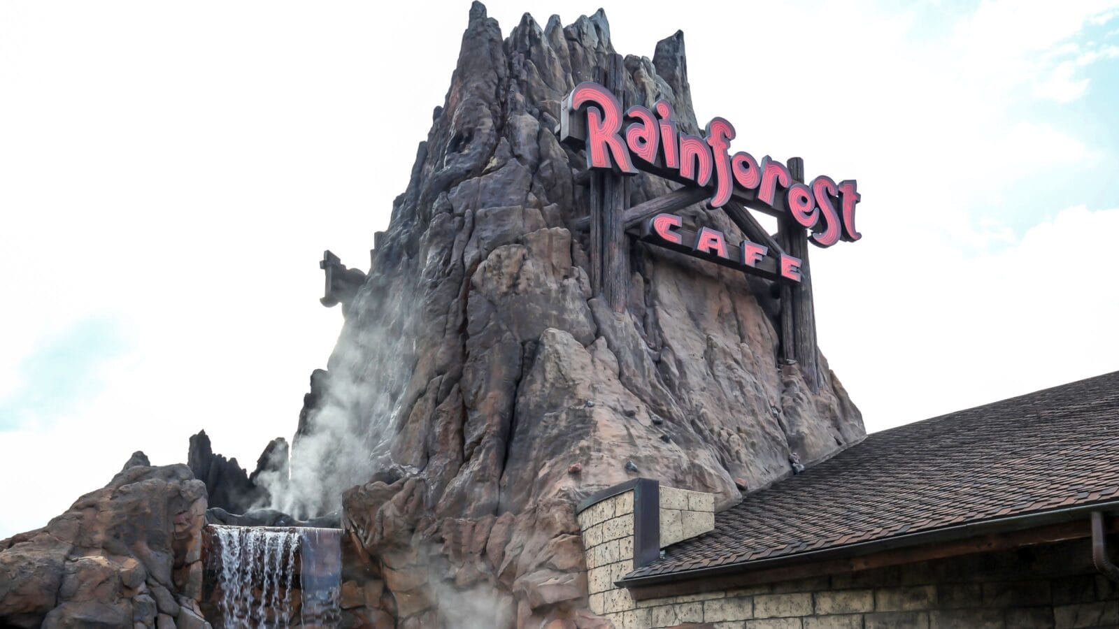 The Rainforest Cafe at Disney Springs in Lake Buena Vista, Florida, USA.