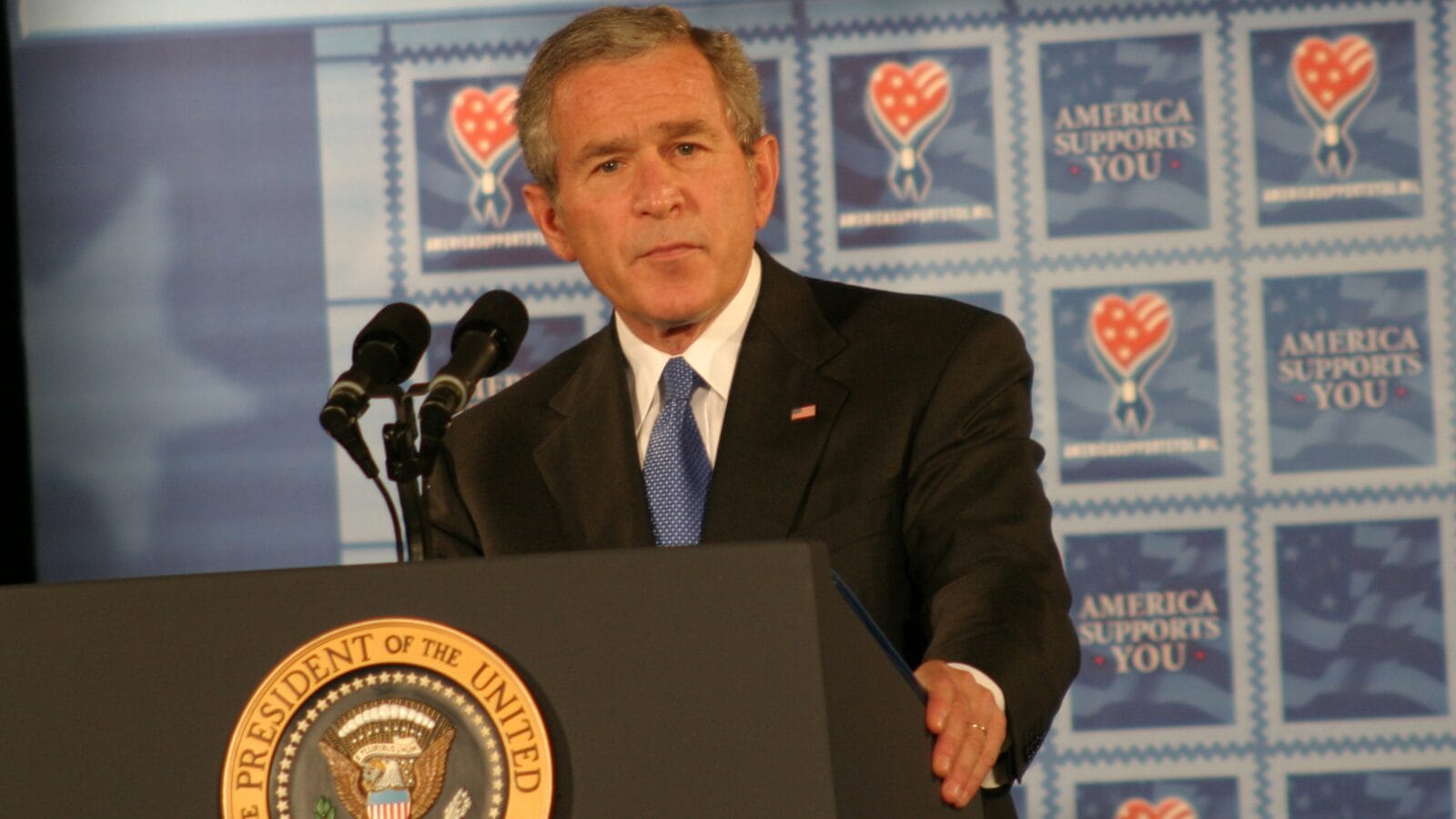 President Bush Giving a Speech