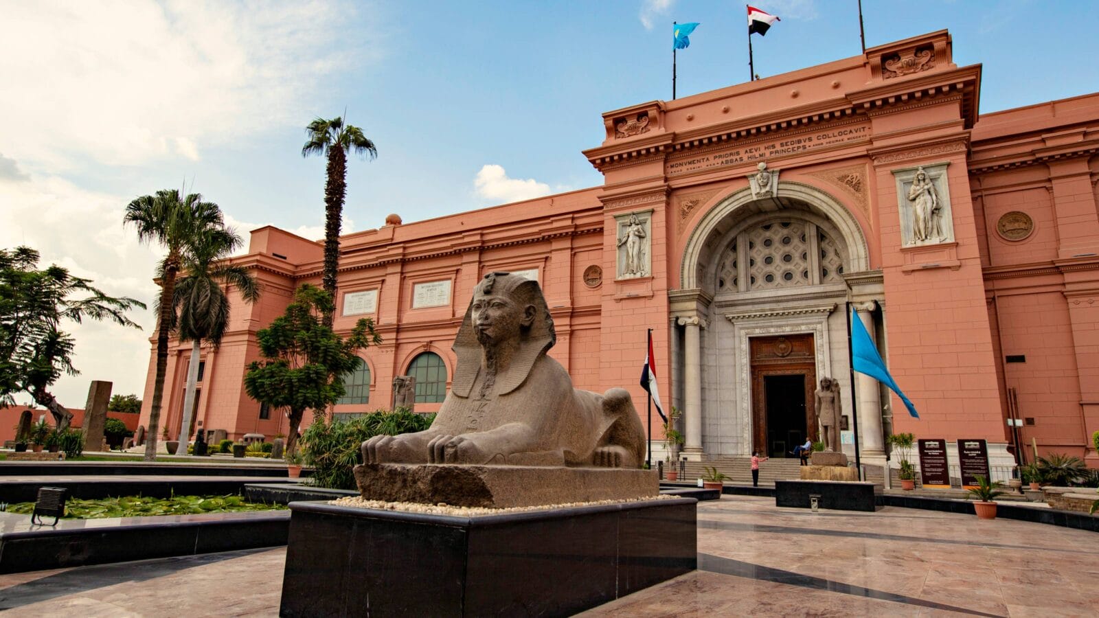 Egyptian Museum or Museum of Cairo building in Cairo downtown, Egypt